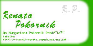 renato pokornik business card